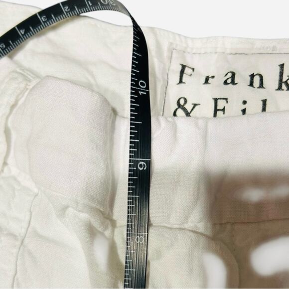 Frank & Eileen JAMESON white Utility Jogger, Italian Performance Linen, Size 2 - Picture 12 of 16